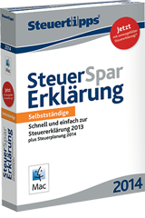 Steuer-Spar-Erklärung 2014 für Selbstständige, Mac-Version