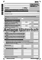 Anlage Unterhalt (Unterstützung Bedürftiger)